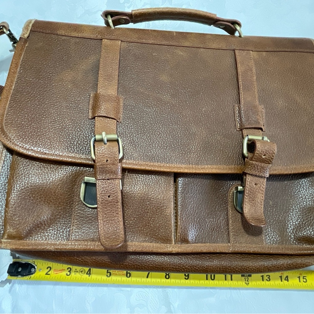 Ameri Leather Briefcase Satchel Messenger Laptop … - image 7